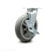 Service Caster 8 Inch Thermoplastic Rubber Swivel Caster with Roller Bearing and Brake SCC SCC-30CS820-TPRRD-TLB - alternate 1